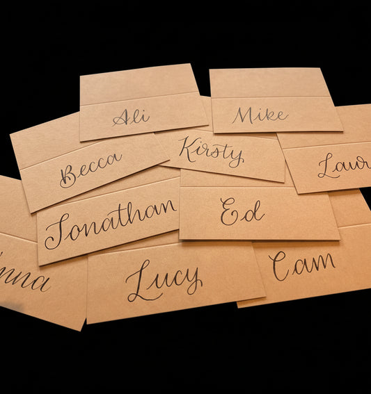 10 Handwritten Place Cards