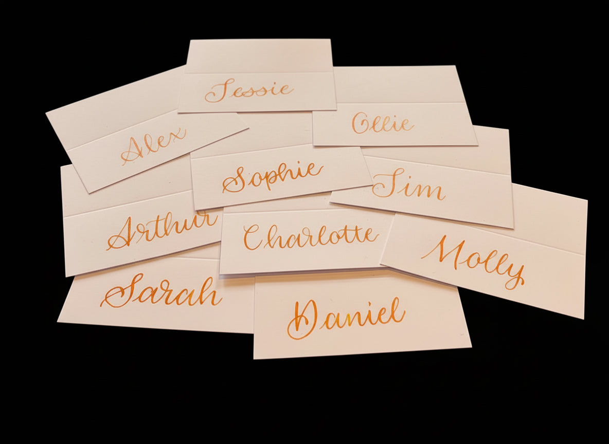 10 Handwritten Place Cards