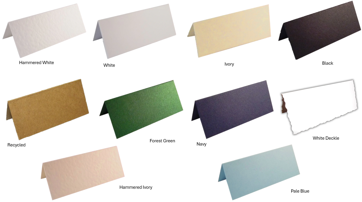 10 Handwritten Place Cards